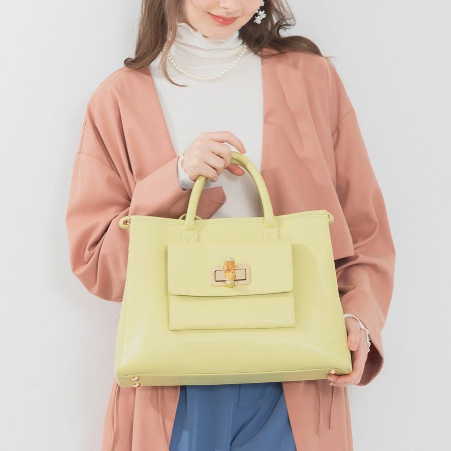 ACCOMMODEバンブーファンクションバッグ グレージュ | ショルダー