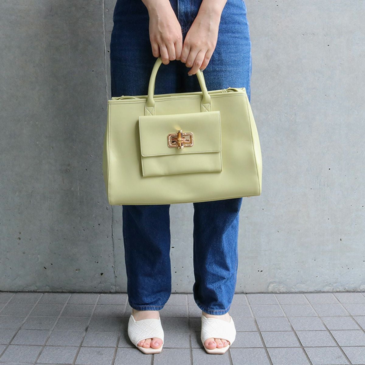 ACCOMMODEバンブーファンクションバッグ グレージュ | ショルダー