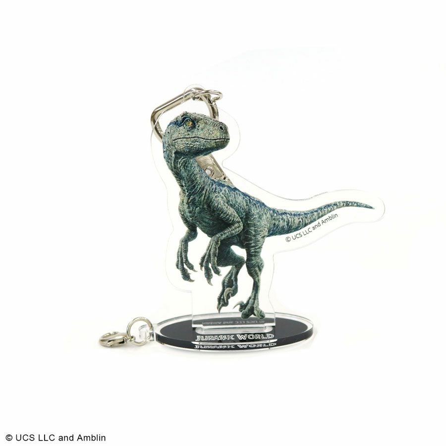 木製置物】ティラノサウルス恐竜★ジュラシックワールド グッズ置物 雑貨オブジェ レインボーワークスジュラシック・ワールド/台座アクリルキーホルダー