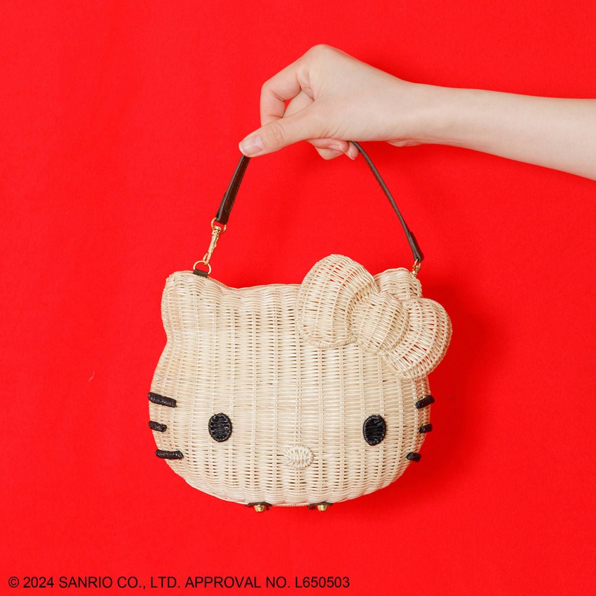 サンリオ ハローキティ ラタンバッグ（ナチュラル） ショルダー アコモデ ACCOMMODE 予約品】5月下旬発売！入荷次第順次発送！》 サンリオ ハローキティ