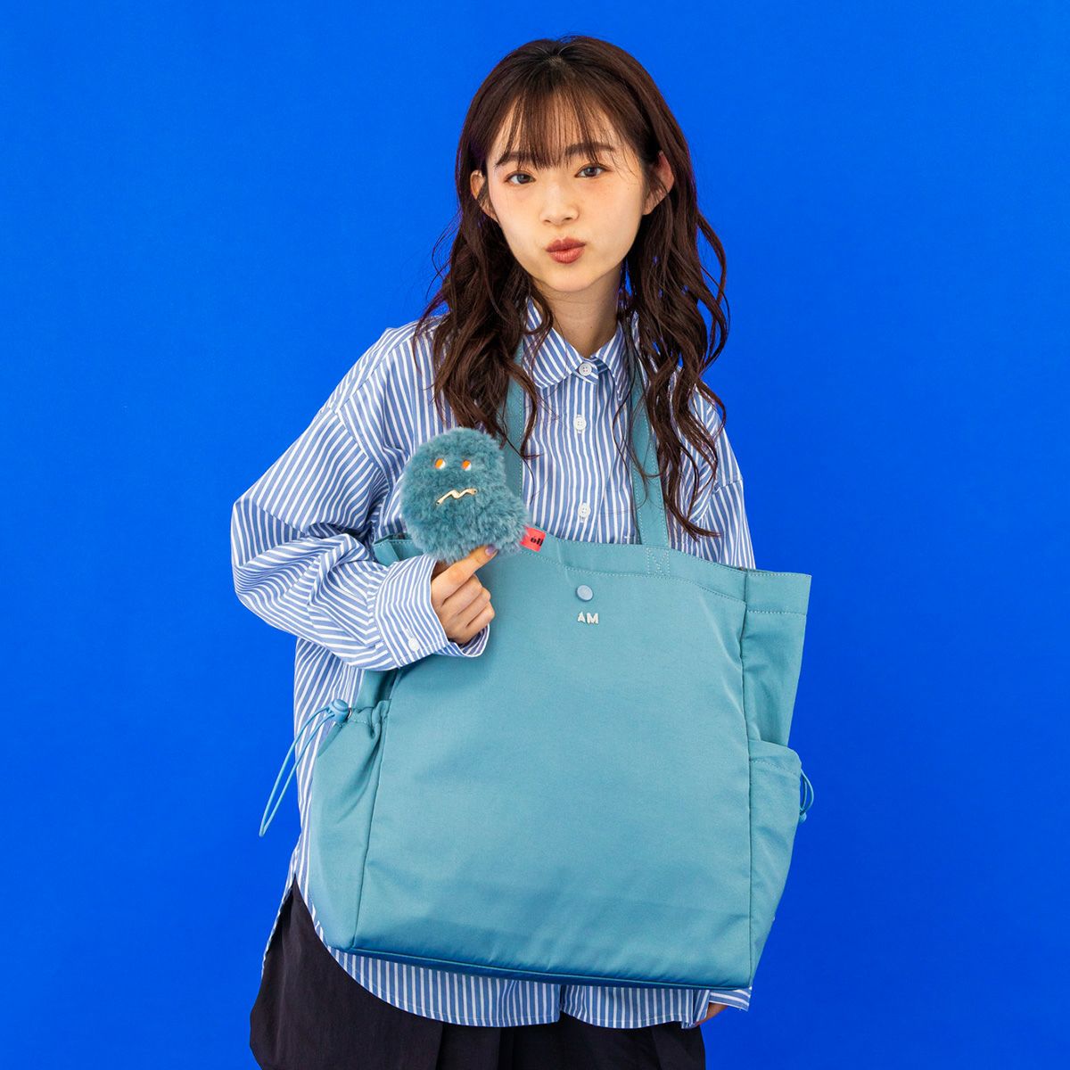 感謝価格★即購入禁止★デニム×ハラコ×ファーチャーム№31 ACCOMMODEオルヨシュファーチャーム ブルー | キーホルダー・チャーム