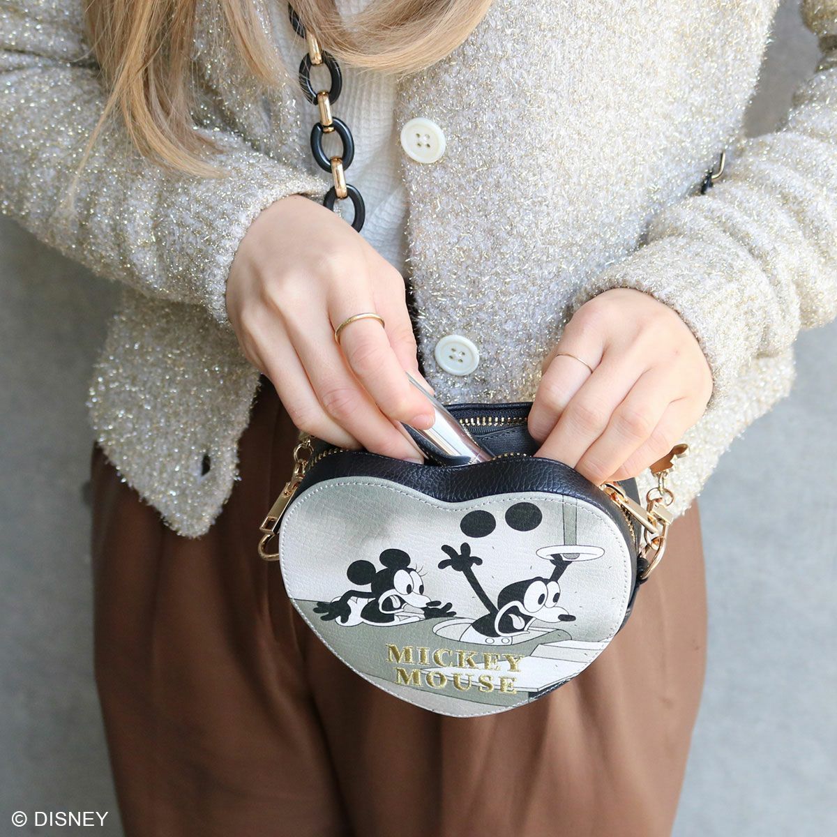 DISNEY COLLECTIONプレーン・クレイジー / ハートプリントポーチ