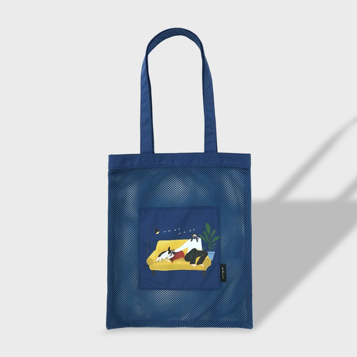 ACCOMMODEエリクリン/コンビメッシュトート ブルー | トートバッグ
