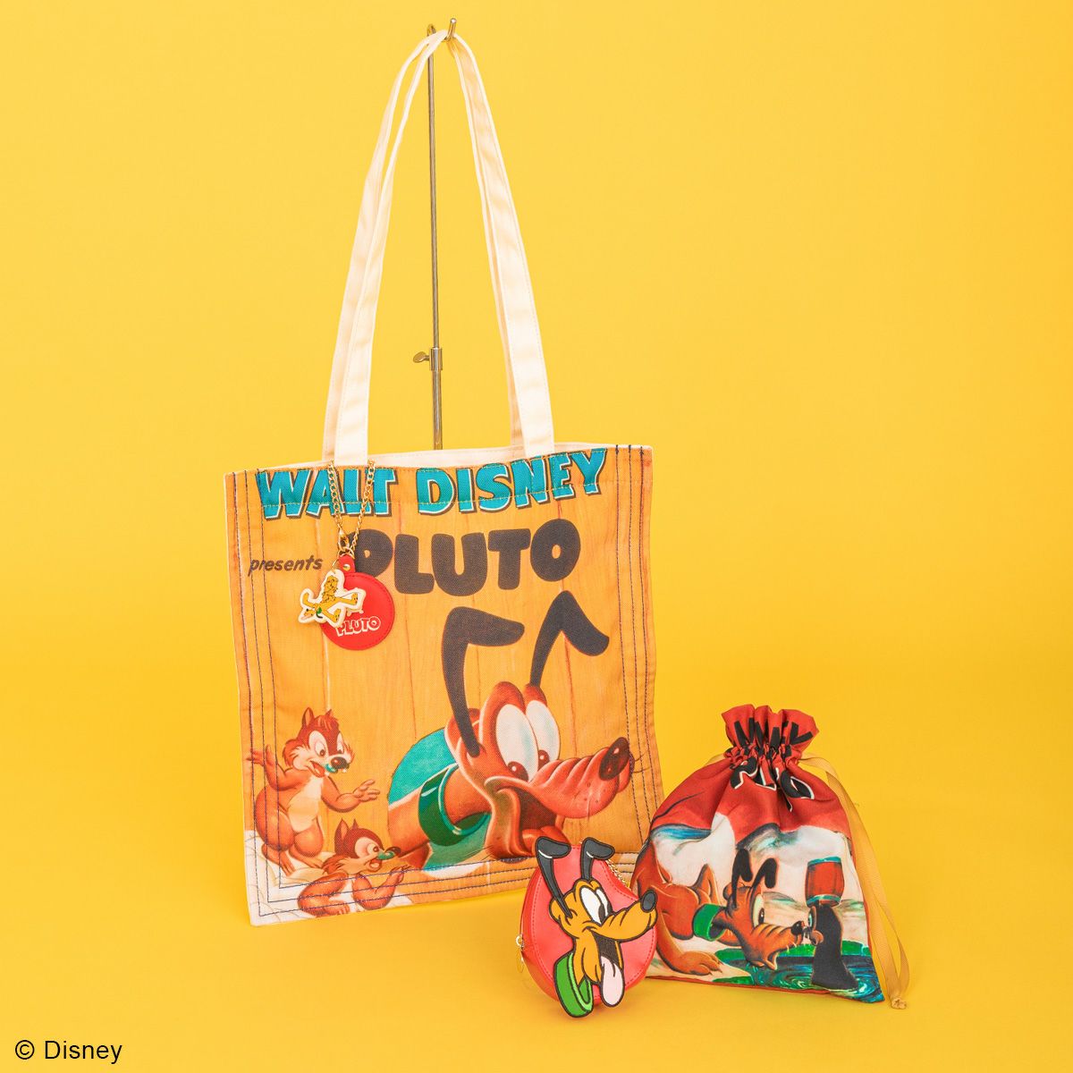 DISNEY COLLECTIONプルート/ポスターアートトートバッグ ブラウン