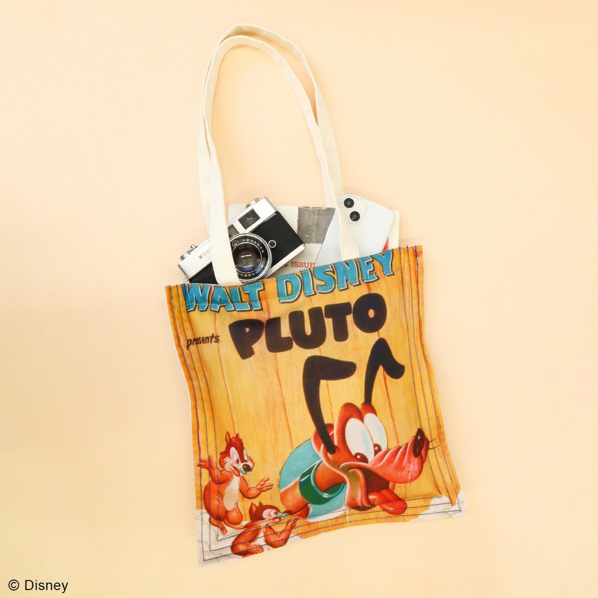 DISNEY COLLECTIONプルート/ポスターアートトートバッグ ブラウン