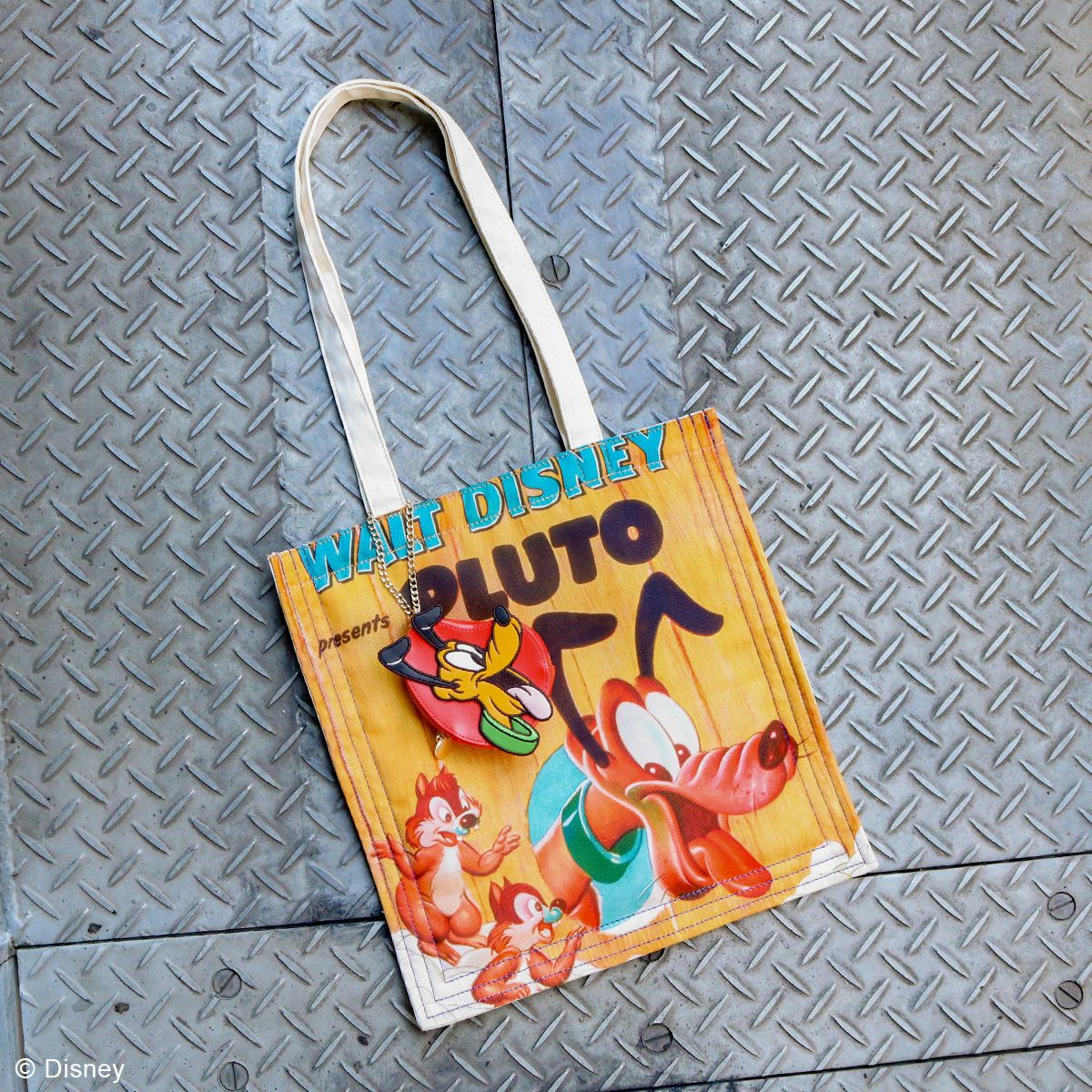 DISNEY COLLECTIONプルート/ポスターアートトートバッグ ブラウン