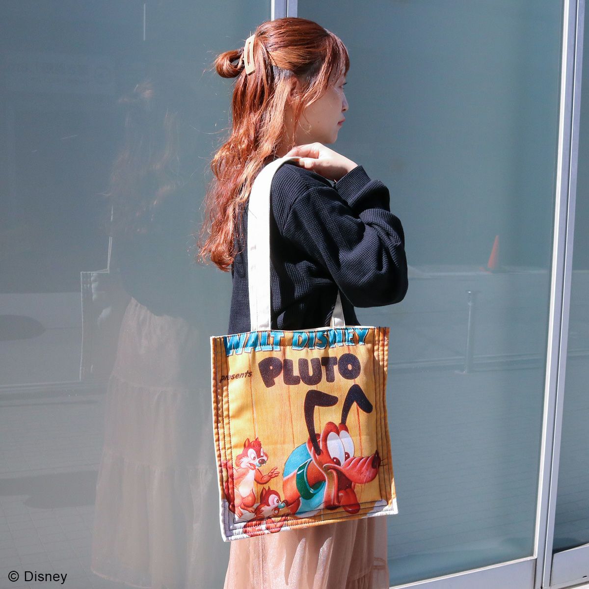 ティモン　ちょこのせフィギュア　トートバッグ　エコバッグ　キャンバスボード DISNEY COLLECTIONプルート/ポスターアートトートバッグ ブラウン