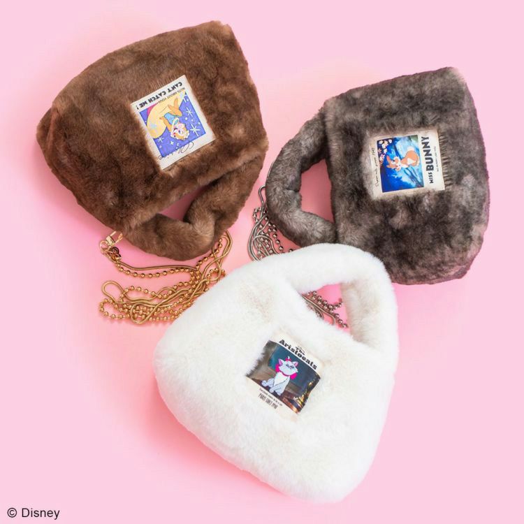 DISNEY COLLECTIONディズニー/ラベルファーショルダーバッグ ブラウン
