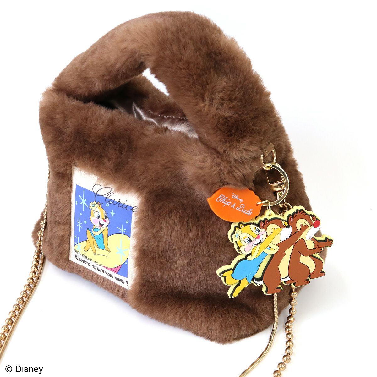 DISNEY COLLECTIONディズニー/ラベルファーショルダーバッグ ブラウン