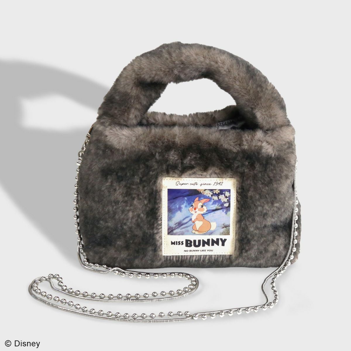 DISNEY COLLECTIONディズニー/ラベルファーショルダーバッグ グレー