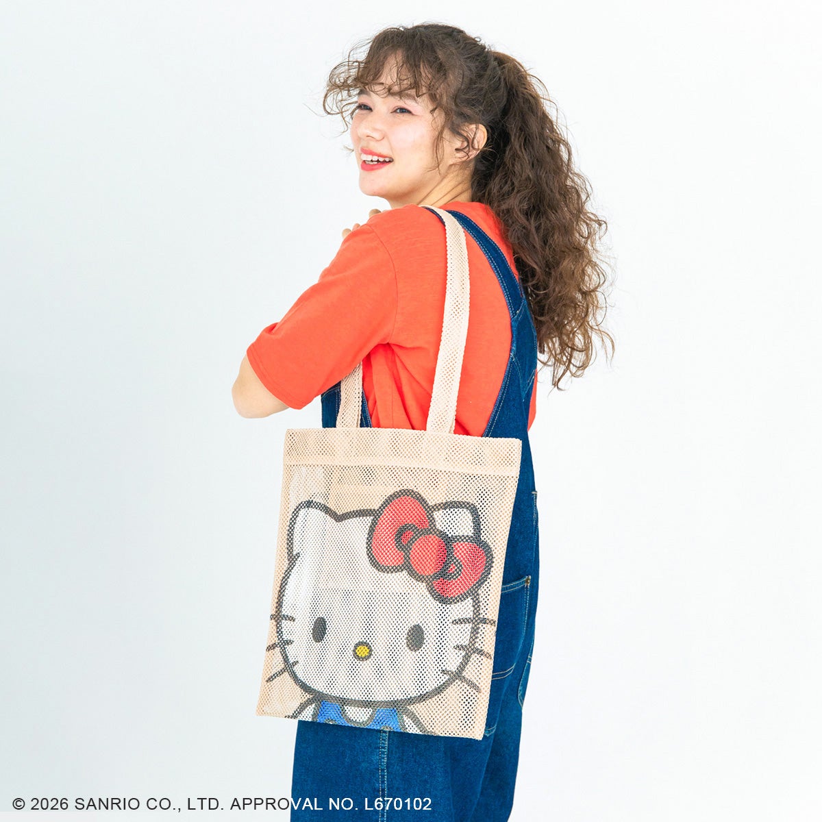sanrioサンリオキャラクターズ/カラップ フェイスアップメッシュトート
