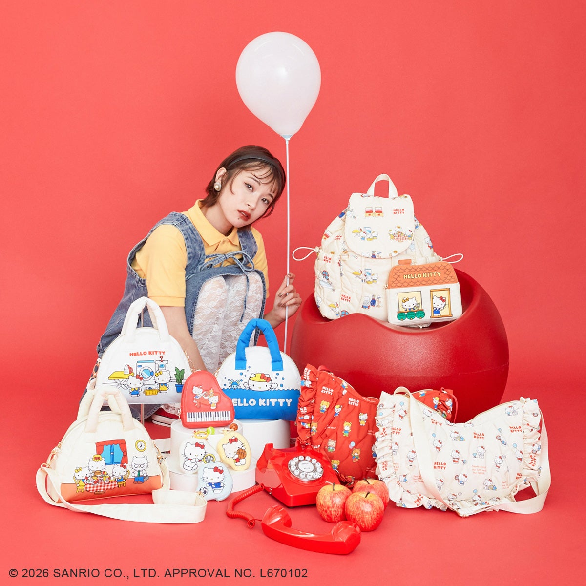 sanrioハローキティ/パフボストンバッグ ブルー | ショルダーバッグ