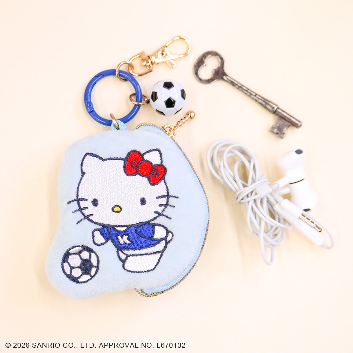 sanrioハローキティ/スポーツミニポーチチャーム サッカー | ポーチ