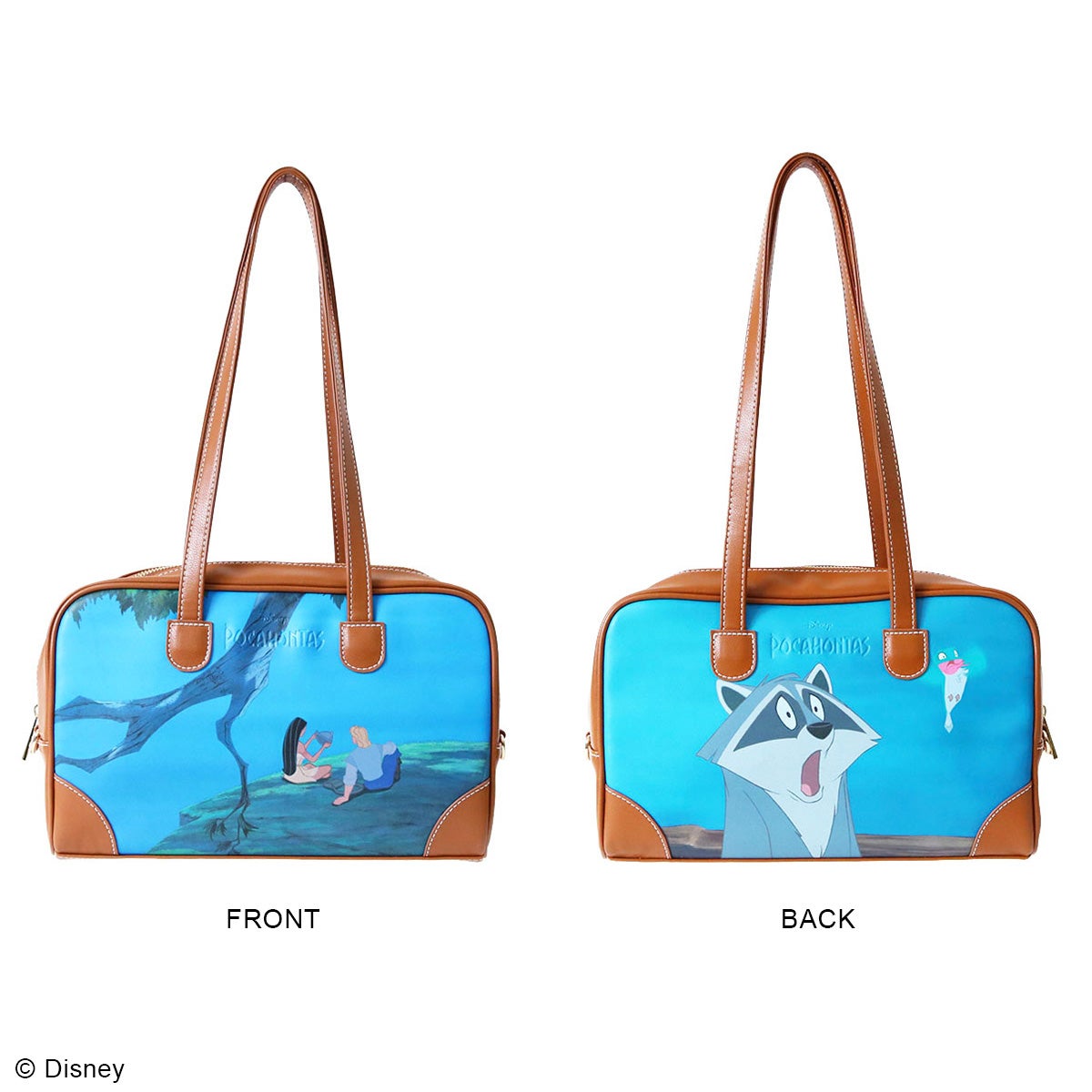 DISNEY COLLECTIONポカホンタス/グラフィックボストンバッグ ブラウン