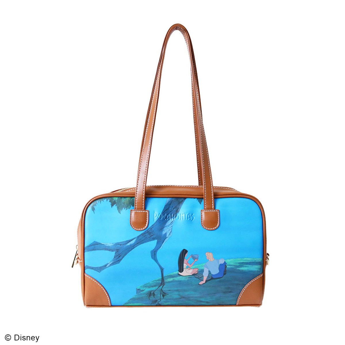 DISNEY COLLECTIONポカホンタス/グラフィックボストンバッグ ブラウン