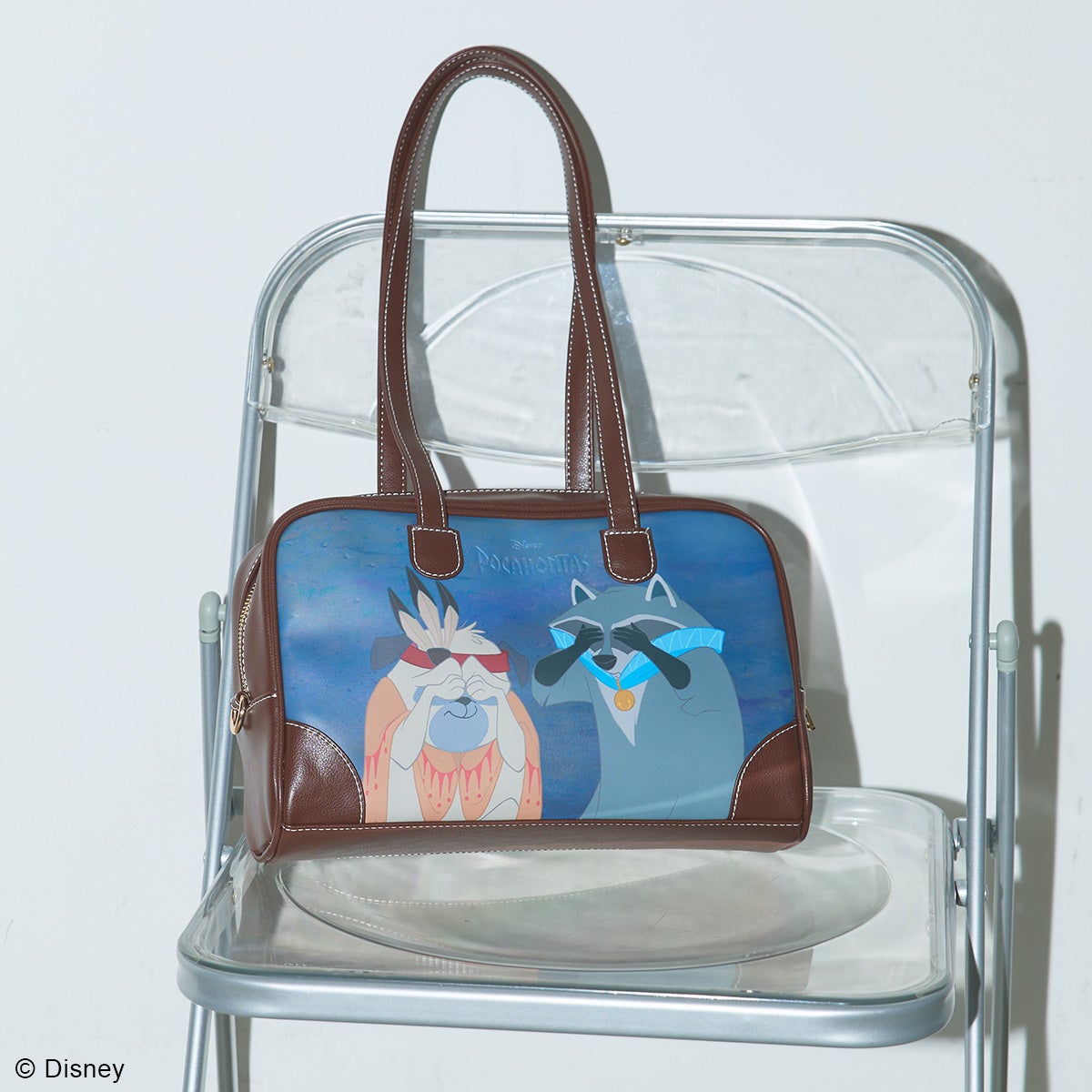 DISNEY COLLECTIONポカホンタス/グラフィックボストンバッグ ダーク